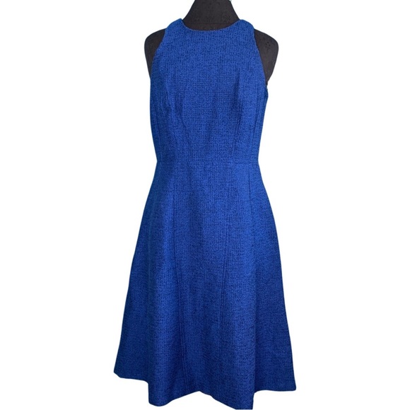 BANANA REPUBLIC Blue Tweed Sheath (8TALL) - Picture 2 of 6